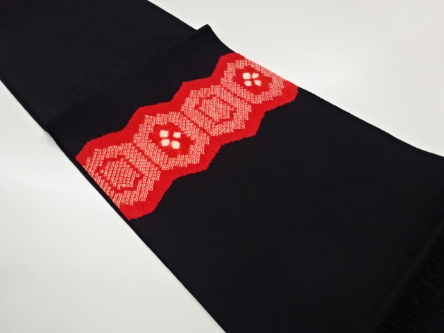 JAPANESE KIMONO / SHIBORI TURTLE SHELL PATTERN HIRAKI NAGOYA OBI